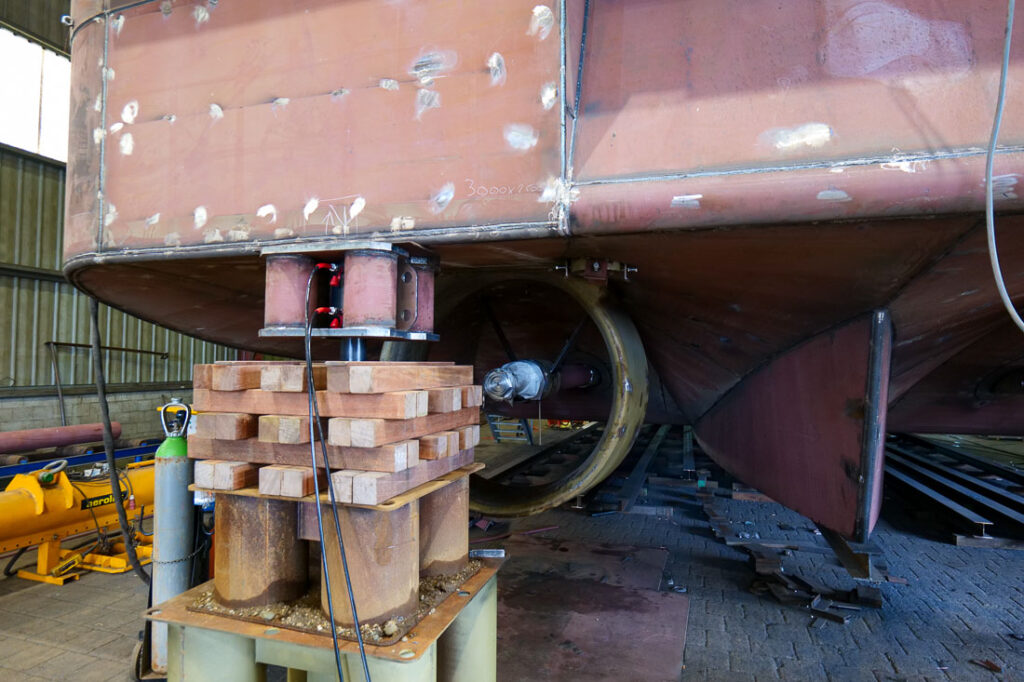 schip heffen met cilinderset